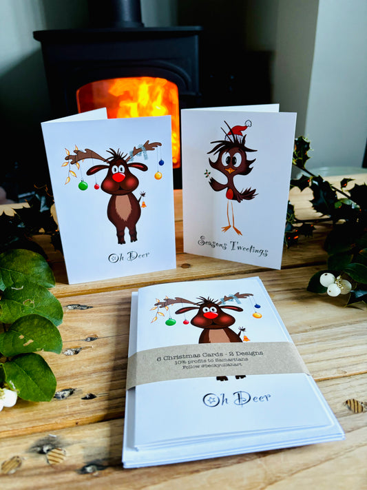 Christmas Card packs - Seasons Tweetings and Oh Deer