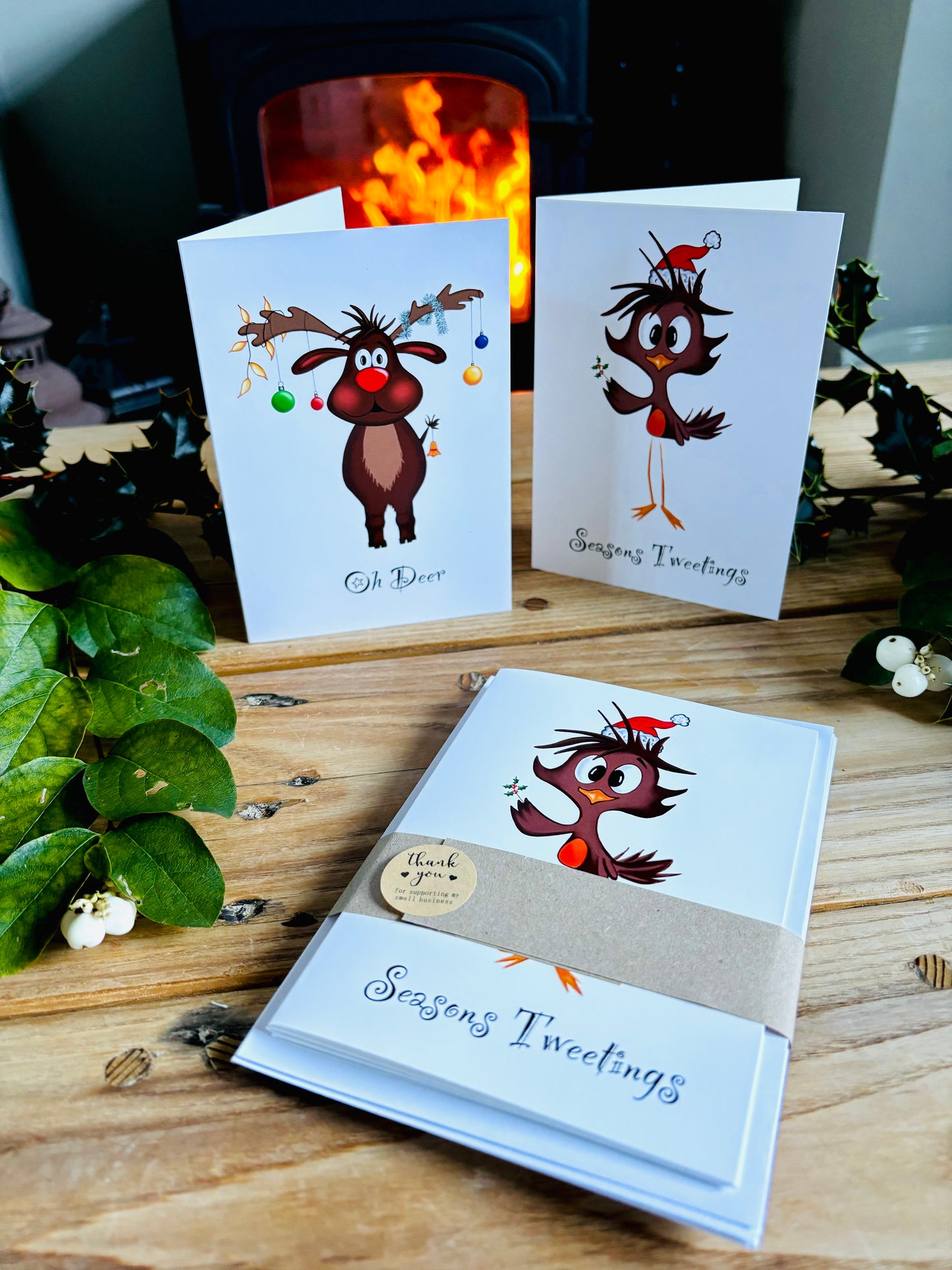 Christmas Card packs - Seasons Tweetings and Oh Deer