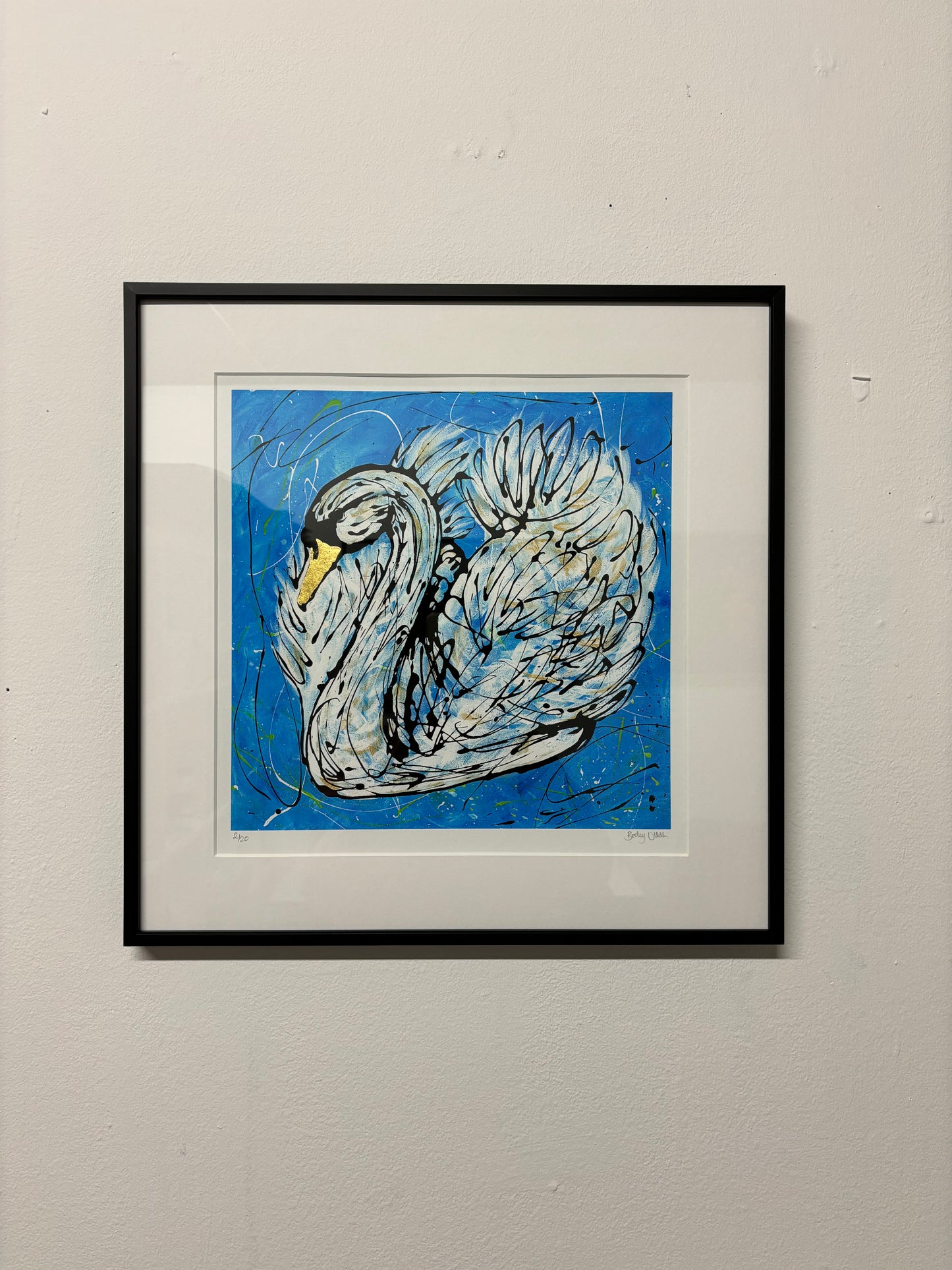 The Golden Swan Hand Embellished Limited Edition Prints