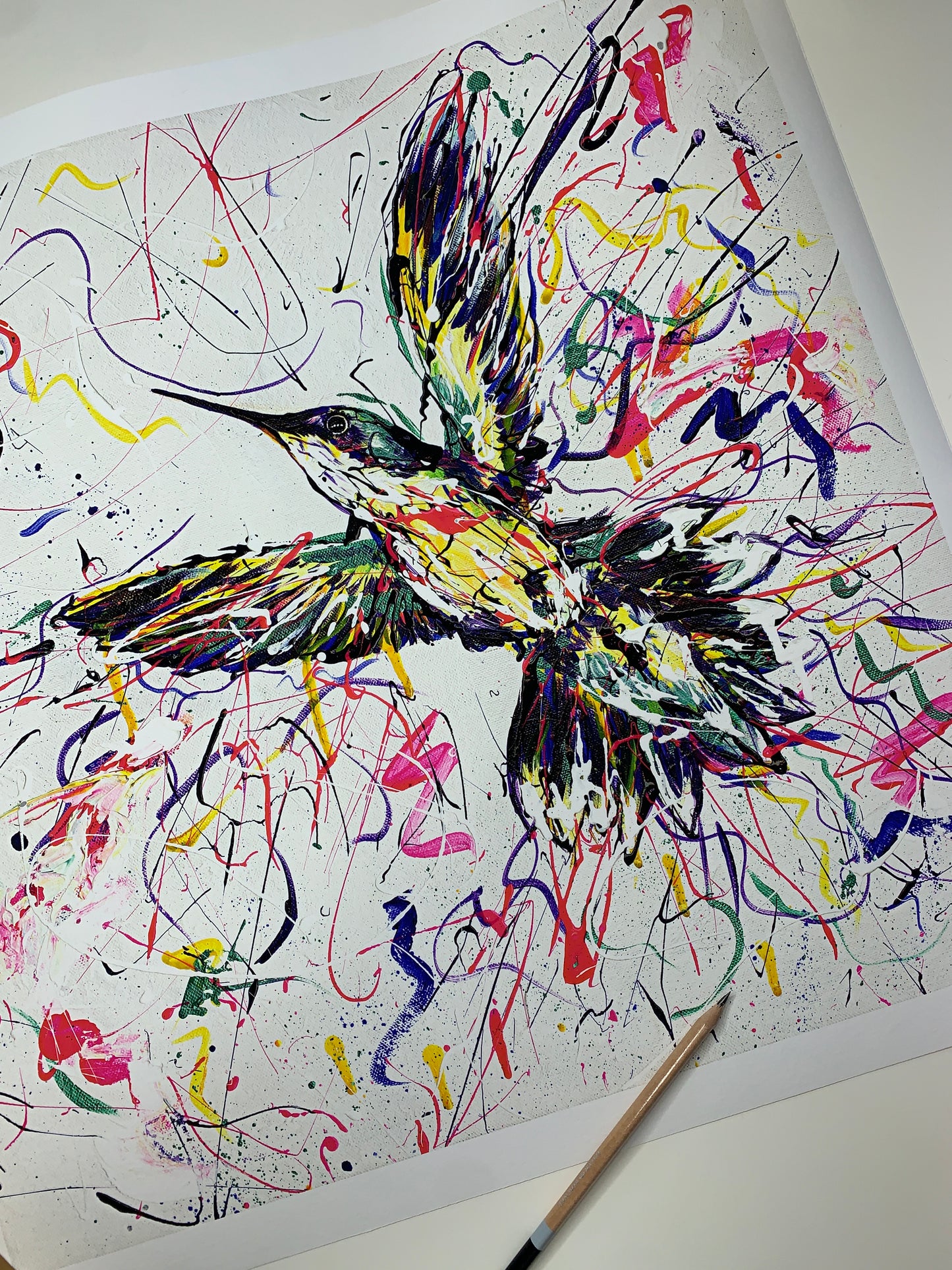 50 x 50cm limited edition print with pencil for size comparison