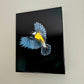 photo just off centre front view of resin art of great tit