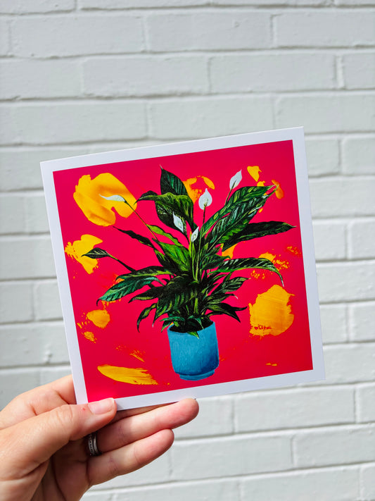 Greetings Card - Peace Lily