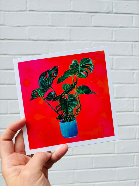 Greetings Card - Monstera
