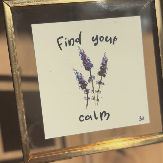 Video of small lavender painting in gold frame