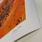 Orange Gerbera Hand-Embellished Limited Edition Print