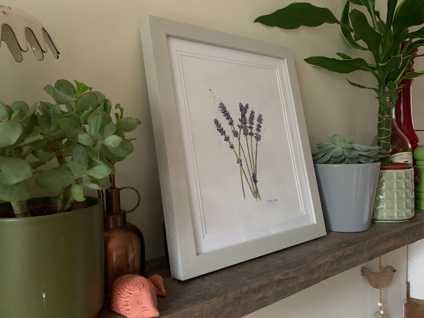 Framed Lavender Watercolour Original A4